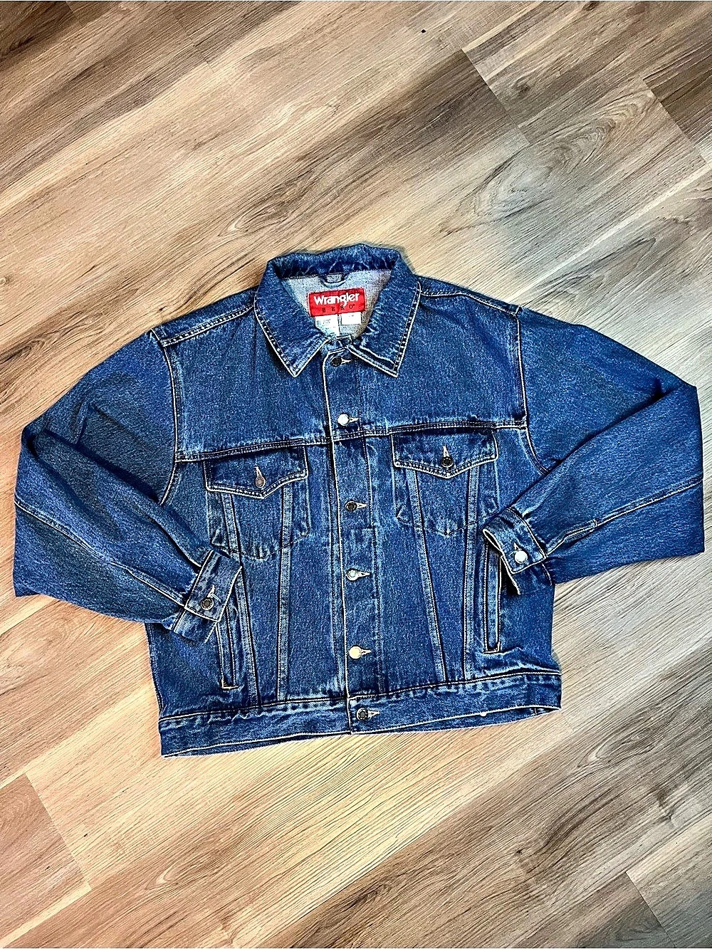 Vintage Wrangler Hero Denim Jacket Blue Sz Large